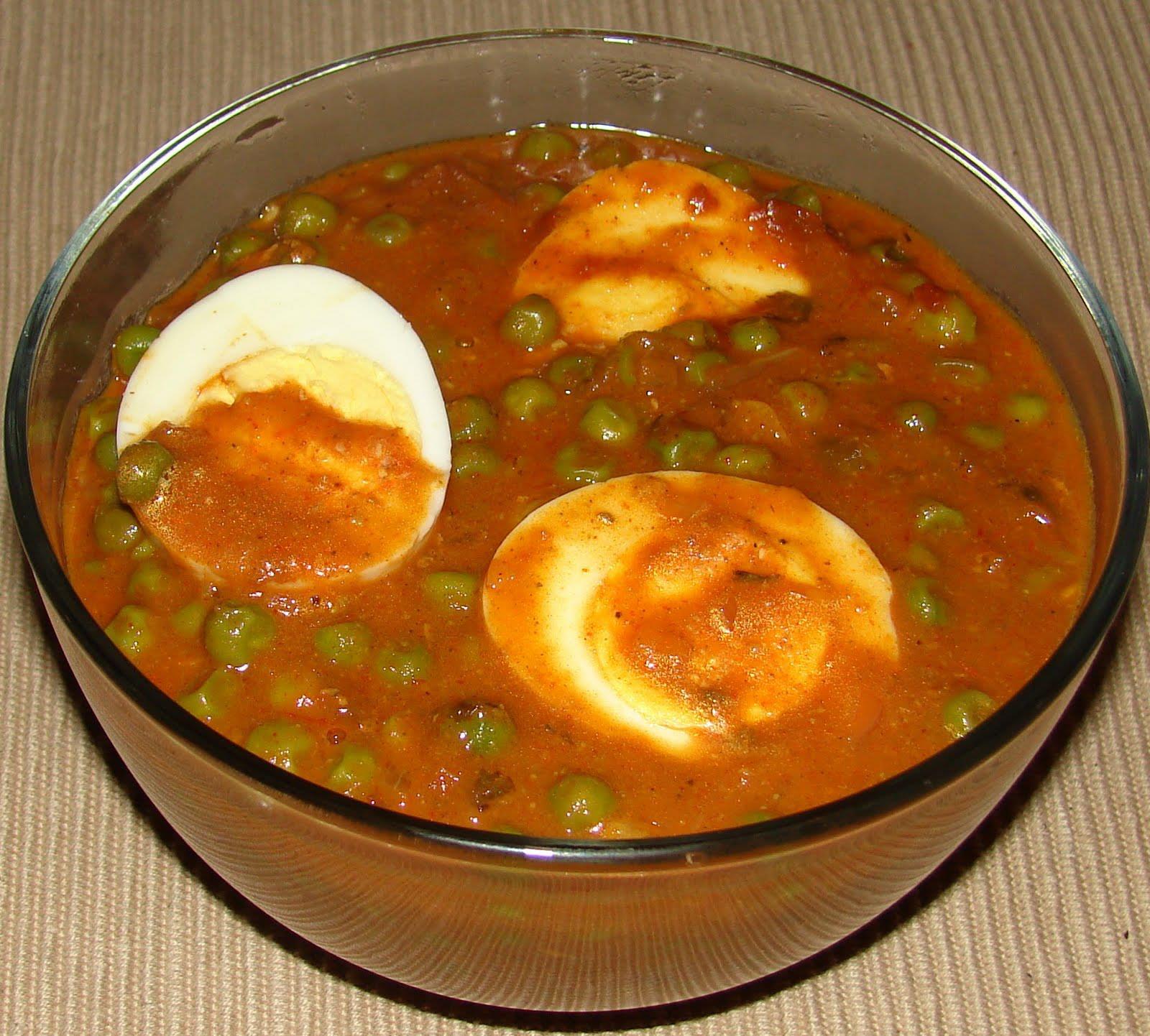Egg Green Peas Curry